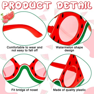 Xuhal Watermelon Party Sunglasses 12 Pcs Fun Accessories