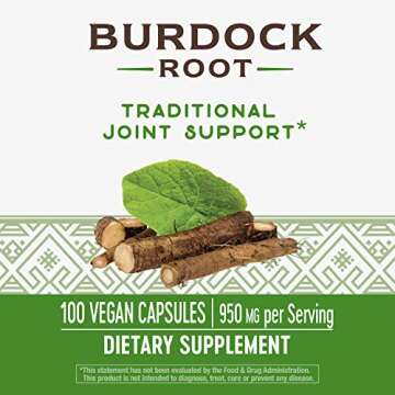 Nature's Way Burdock Root, Traditional Joint Support*, 100 Vegan Capsules (Packaging May Vary)