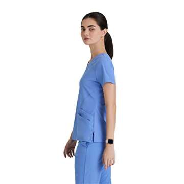 BARCO One 5106 Ciel Blue Scrub Top - Comfort & Style for Professionals