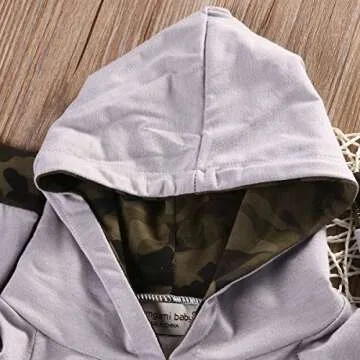 Toddler Infant Baby Boy Girls Clothes Hoodie Fall Winter Sweatsuit Pants Gender Neutral Long Sleeve Outfit Set (18-24 Months, Camo)