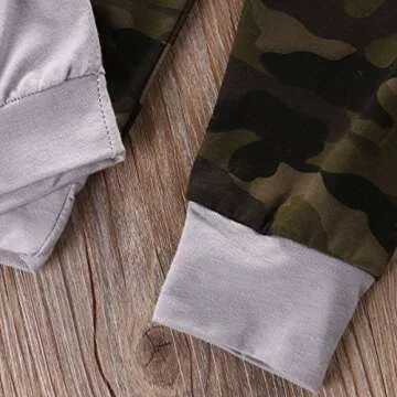 Toddler Infant Baby Boy Girls Clothes Hoodie Fall Winter Sweatsuit Pants Gender Neutral Long Sleeve Outfit Set (18-24 Months, Camo)