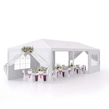 Devoko 10'x30' Outdoor Party Tent, Heavy Duty Canopy Event Wedding Tent for Parties Backyard Patio, ...