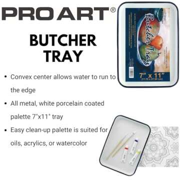 Pro Art 7-Inch by 11-Inch Butcher Tray for Artists