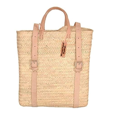 Palm leaf backpack , straw bag made, shopping and picnic baskets, Traditional Moroccan bag, Leather ...