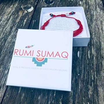 Handmade Adjustable Red String Bracelet - Rumi Sumaq