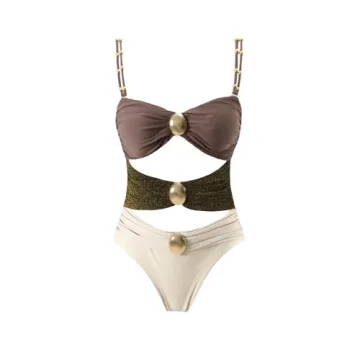 Stylish One Piece Swimsuit with Cover Up Skirt Set