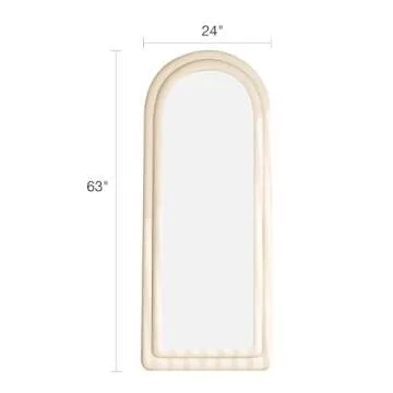 Stylish KOMCOTE Floor Mirror - Full-Length Arched Design