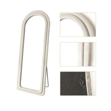 Stylish KOMCOTE Floor Mirror - Full-Length Arched Design