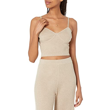 The Drop Women's Catalina Sweater Bralette - Stylish Comfort in Heather Brown