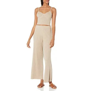 The Drop Women's Catalina Sweater Bralette, Heather Brown