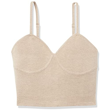 The Drop Women's Catalina Sweater Bralette, Heather Brown