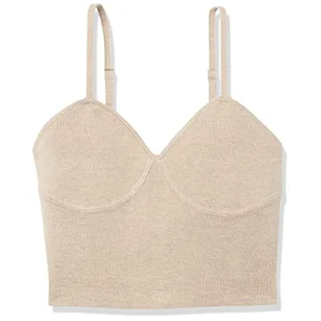 The Drop Women's Catalina Sweater Bralette, Heather Brown