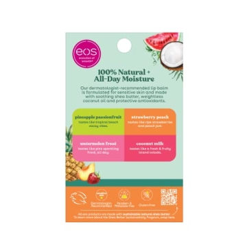 EOS Natural Lip Balm 4-Pack - Tropical Hydration Delight