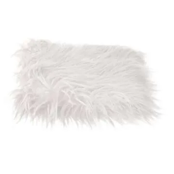 OULII Baby Photo Props Soft Fur Quilt Photographic Mat DIY Newborn Baby Photography Wrap-Baby Photo Props Favors (Beige)
