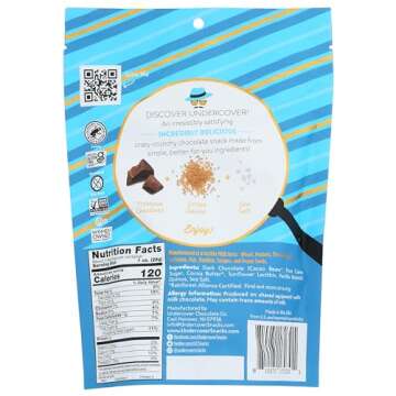 Undercover Chocolate Quinoa Crisps, Dark Chocolate & Sea Salt, Pack of 12 - Healthy Indulgence