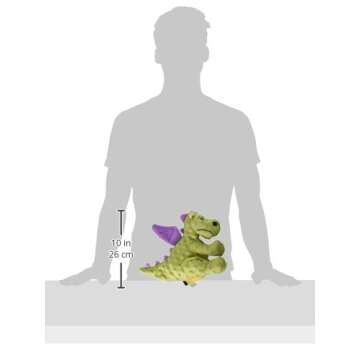 goDog Bubble Plush Dragons Squeaky Dog Toy, Chew Guard Technology - Lime, Large