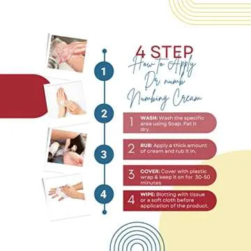 Dr. Numb 5% Lidocaine Numbing Cream - Maximum Strength Tattoo Numbing Cream - Nonprescription Topical Anesthetic Pain Relief Cream for Tattooing, Piercing, Microneedling, Hemorrhoid Treatment - 30g