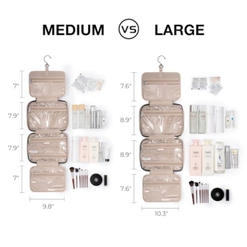 BAGSMART Toiletry Bag for Travel with Hanging Hook