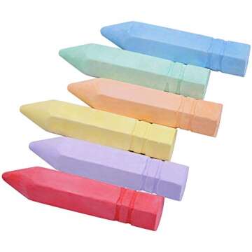 Vibrant 24 PCS Non-Toxic Washable Sidewalk Chalk Set