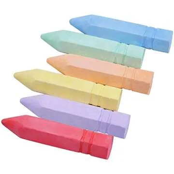 Vibrant 24 PCS Non-Toxic Washable Sidewalk Chalk Set