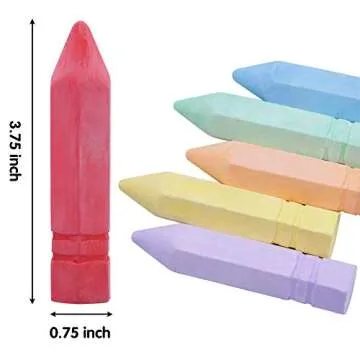 Vibrant 24 PCS Non-Toxic Washable Sidewalk Chalk Set
