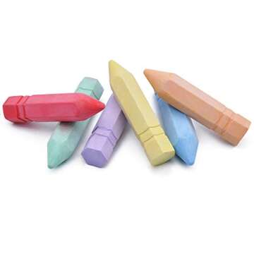 Vibrant 24 PCS Non-Toxic Washable Sidewalk Chalk Set