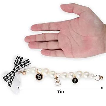 ZSHLXM Bling Shoe Charms Fits for Clog Sandals. Fashion Crystal Rhinestone Shoe Charms. These Two Pearl Chains with Bows and 7 Pcs Shoe Charms Can Make Your Shoes Gleaming