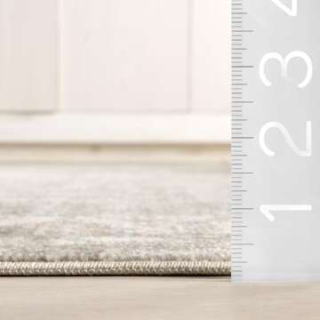 nuLOOM Harriet Vintage Medallion Fringe Area Rug - 2x6 Runner Rug Traditional Neutral/Beige Rugs for...