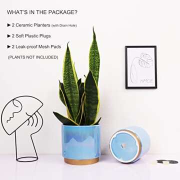 Elegant YFFSRJDJ Ceramic Flower Pots with Drainage