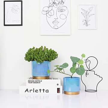 Elegant YFFSRJDJ Ceramic Flower Pots with Drainage