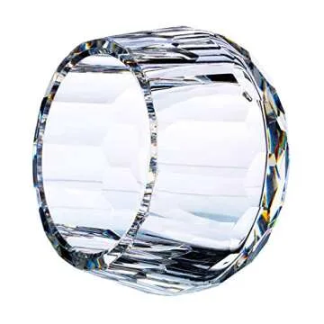DONOUCLS Crystal Candy Dish Tiny Hand-Cut Small Decorative Bowl H2.4 x W3.2 for Home Decor