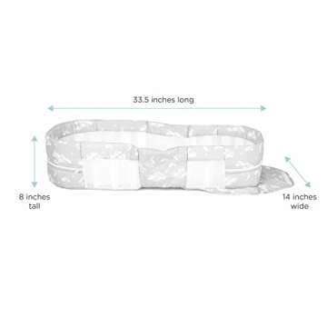 Baby Delight Snuggle Nest Harmony Portable Infant Lounger | Silver Clouds | Unique Patented Design | Baby Lounger , X-Large (Pack of 1)