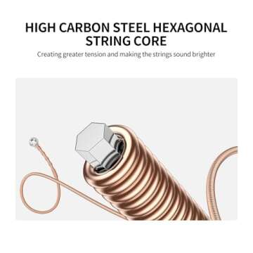 LEKATO Acoustic Guitar Strings Phosphor Bronze Coated Acoustic Guitar Strings with Ball End 5 Set of...