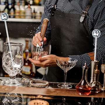 16pcs Disco Ball Stirrers Cocktail Beverage Coffee Cocktail Stirrer Round Plastic Mirror Ball Stirrer for Home Kitchen Drink Shop Bar Party (Silver)