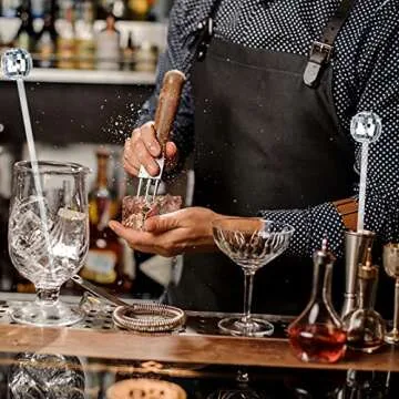 16pcs Disco Ball Stirrers Cocktail Beverage Coffee Cocktail Stirrer Round Plastic Mirror Ball Stirrer for Home Kitchen Drink Shop Bar Party (Silver)