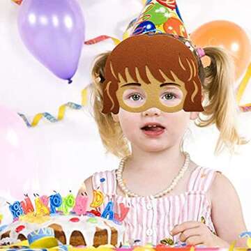 DOEA 12 Packs Felt Masks Adventure Theme Birthday Kids Party Favors Magical Wizard Theme Party Decorations Photo Booth Prop Role Playing Accessories