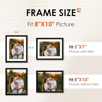 Buy FIXSMITH 8x10 Picture Frame Set - Perfect for Gifting