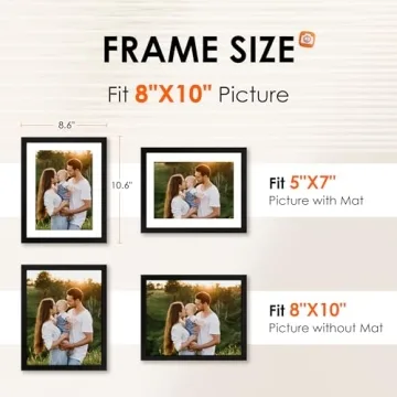 Buy FIXSMITH 8x10 Picture Frame Set - Perfect for Gifting