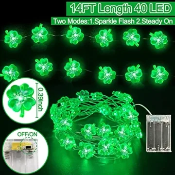 Illuminate Your St. Patrick's Day with Shamrock LED String Lights