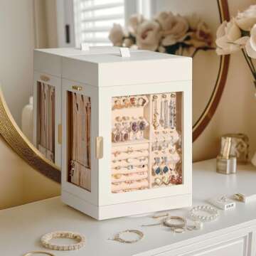 TidyStash 360° Rotating Jewelry Organizer for Elegant Storage