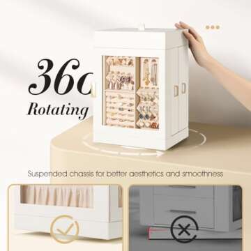 TidyStash 360° Rotating Jewelry Organizer for Elegant Storage