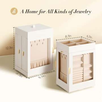 TidyStash 360° Rotating Jewelry Organizer for Elegant Storage