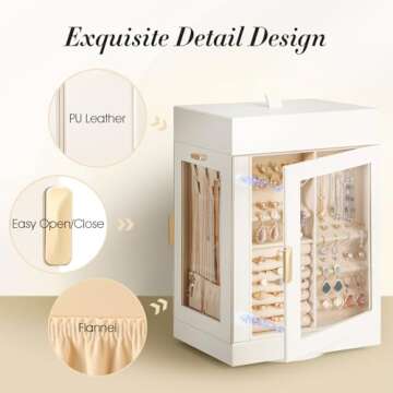 TidyStash 360° Rotating Jewelry Organizer for Elegant Storage