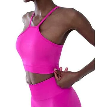 CELER Women's Eco-Friendly High Neck Sports Bra for Yoga