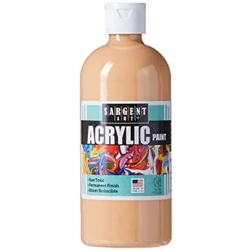 Sargent Art Acrylic Paint, Set of 12 Colors pieces of 16 fl oz bottles, Non-Fading, Rich Vivid Pigments, Brilliant Matte Finish, Fast Dry Formula, Non-Toxic