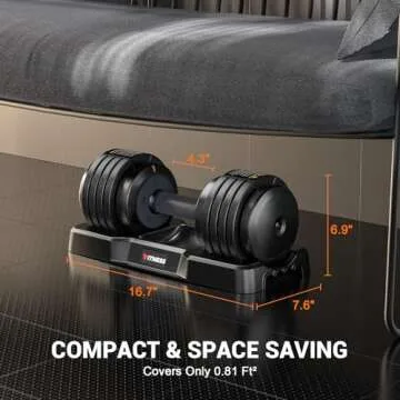 Rendpas Adjustable Dumbbells Set - 5-in-1 Weight Set for Home Gym