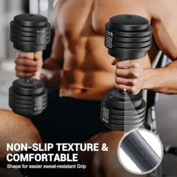 Rendpas Adjustable Dumbbells Set - 5-in-1 Weight Set for Home Gym