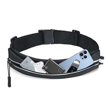 Running Belt Fanny Packs for Women Men, Running Fanny Waist Pack Pouch Bag Money iPhone Holder for R...
