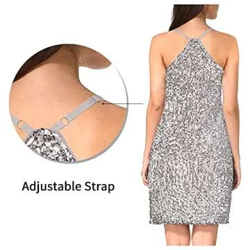 MANER Women's Glitter Sequin Dress for Party Elegance