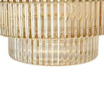 Stylish A&B Home Amber Fluted Geometric Vase for All Decor Styles